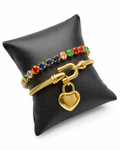 Rainbow Tennis Heart Charm Set