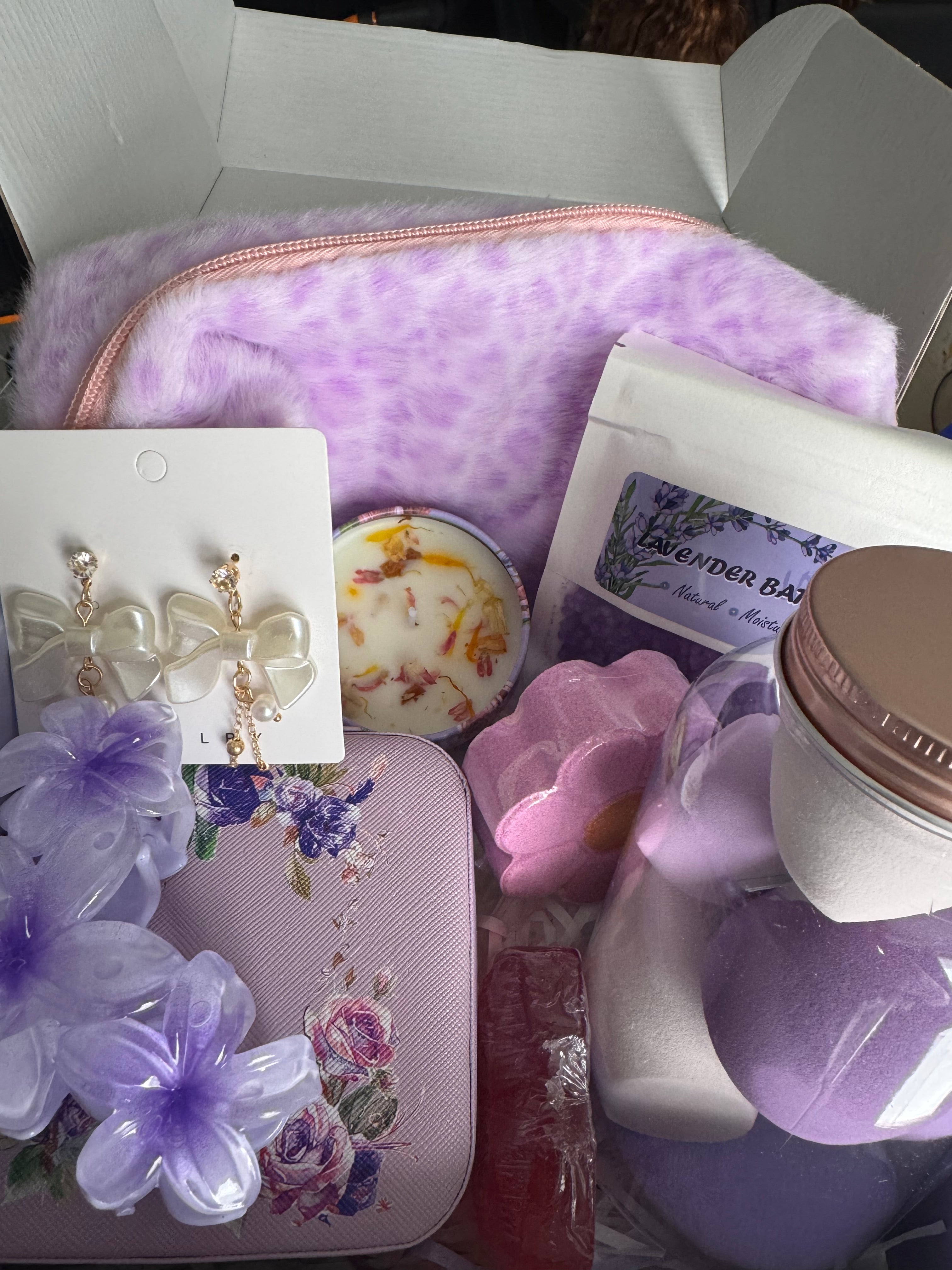 Lavender Bloom Self-Care Gift Box | Luxury Pamper Gift Set for Her
