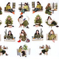 Reading Girl Aesthetic Stickers 30Pcs/pack