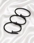 Black Nail Shaped Bangle | Stainless Steel