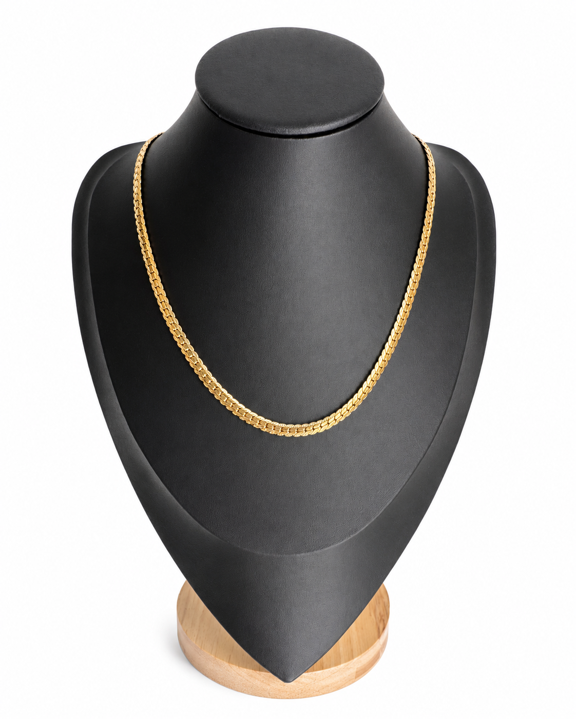 Stainless Steel Flat Cuban Chain Necklace