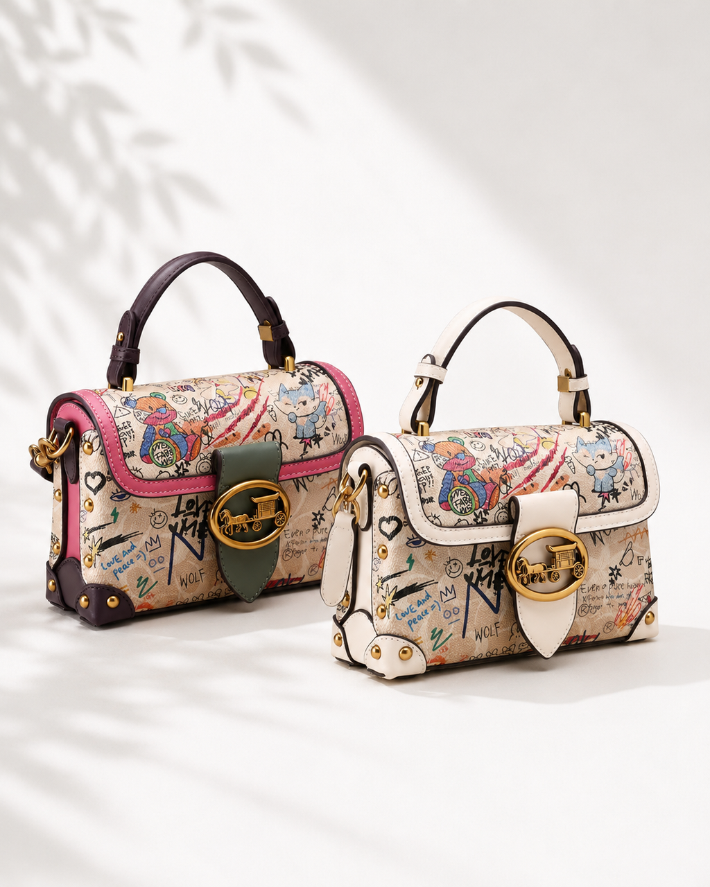 Cartoon Print Crossbody Bag