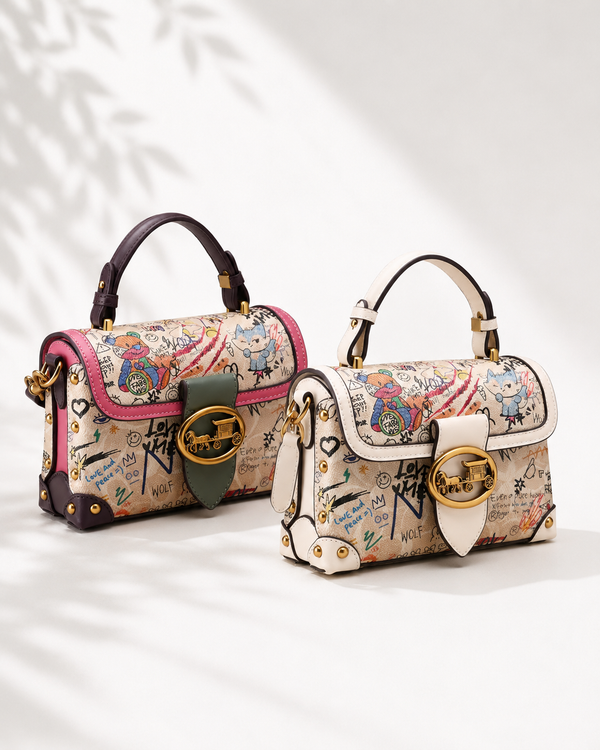 Cartoon Print Crossbody Bag