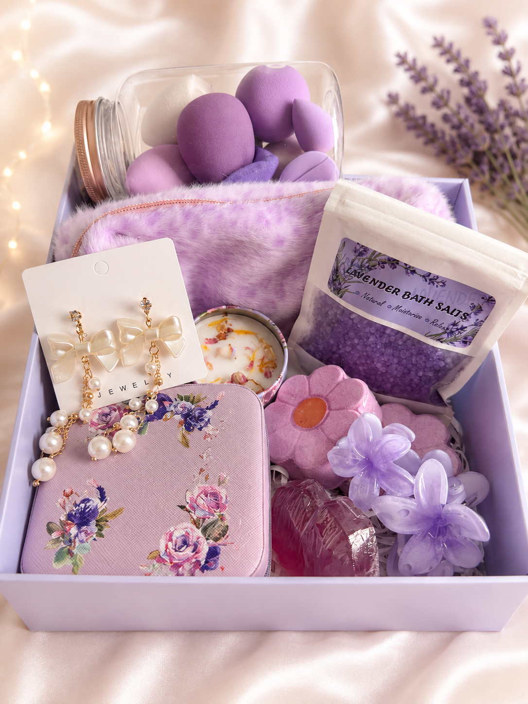 Lavender Bloom Self-Care Gift Box | Luxury Pamper Gift Set for Her