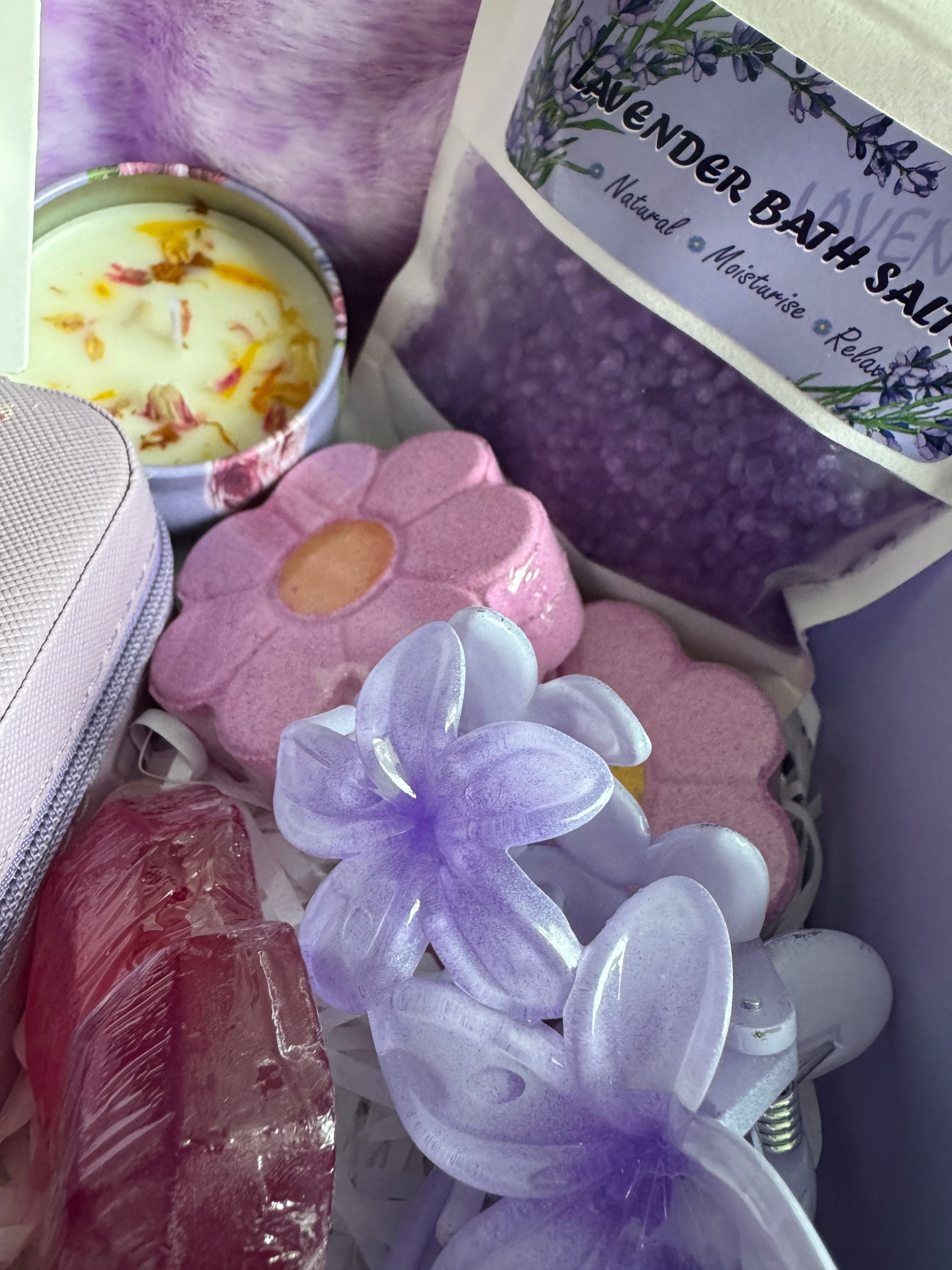 Lavender Bloom Self-Care Gift Box | Luxury Pamper Gift Set for Her