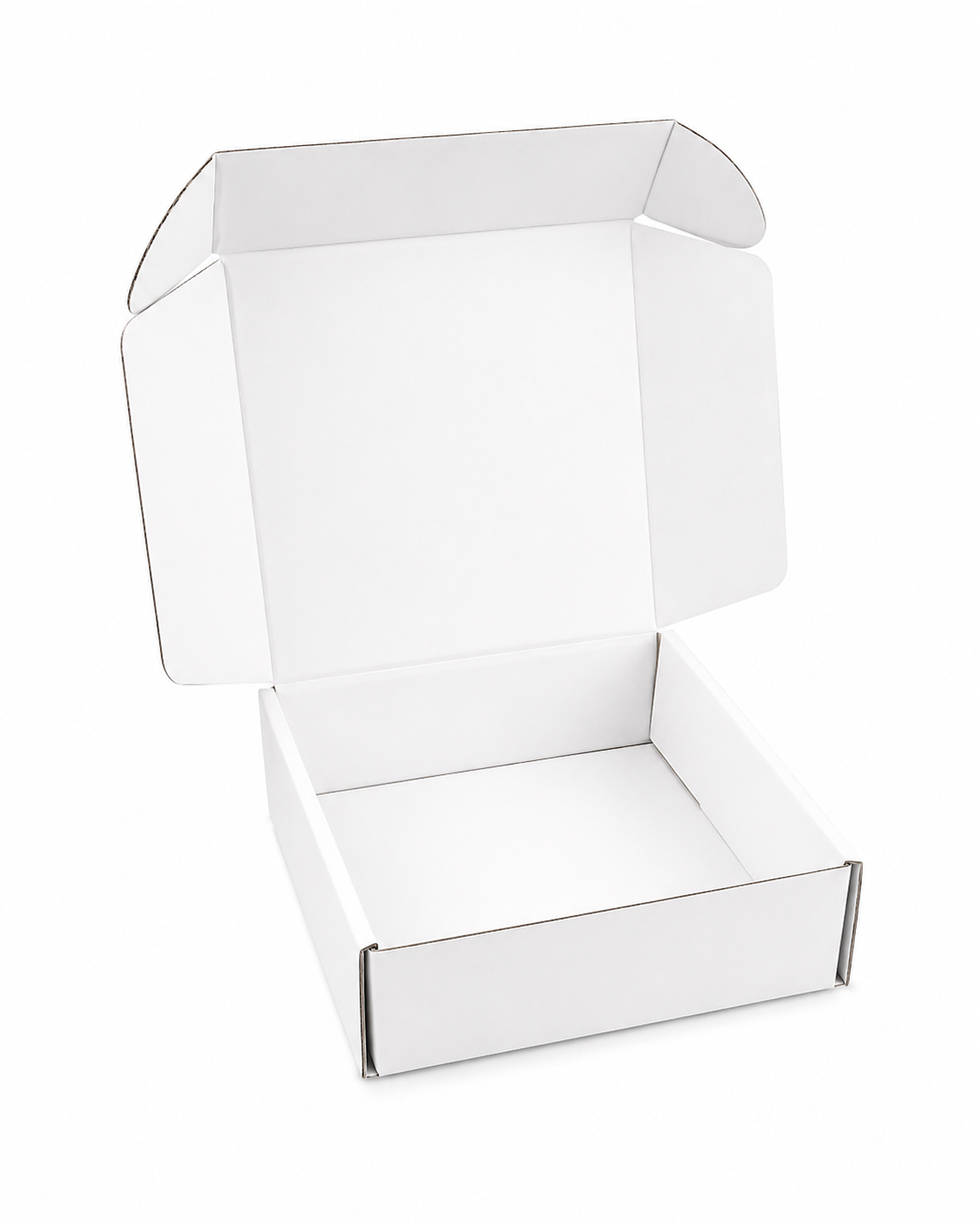 Corrugated White Boxes (15x15x5cm)