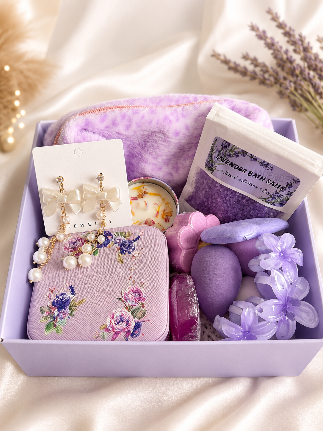 Lavender Bloom Self-Care Gift Box | Luxury Pamper Gift Set for Her