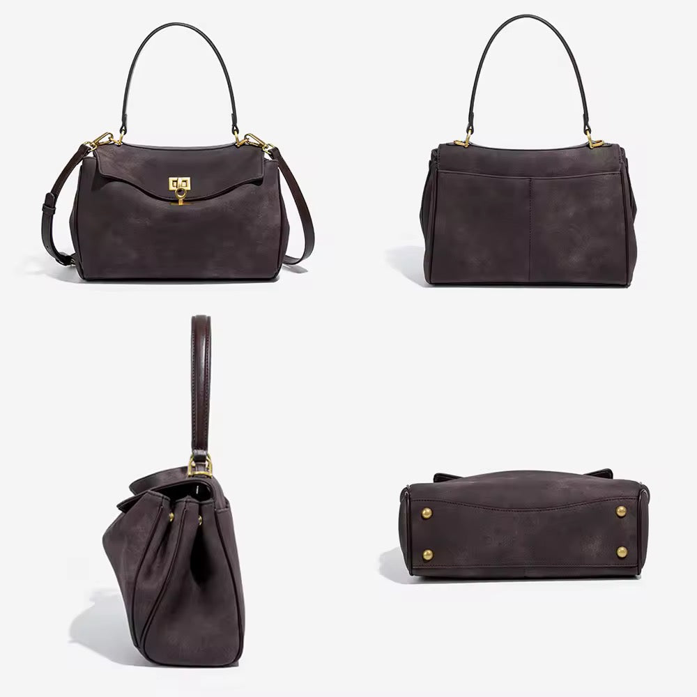 Sienna Vegan Suede Top Handle Crossbody Bag