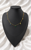 Stainless Steel Dainty Crystals Necklace