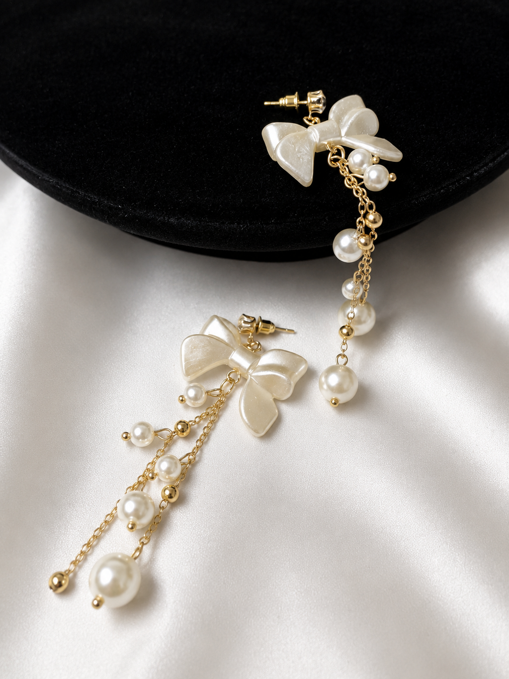 Pearl Bow Earrings