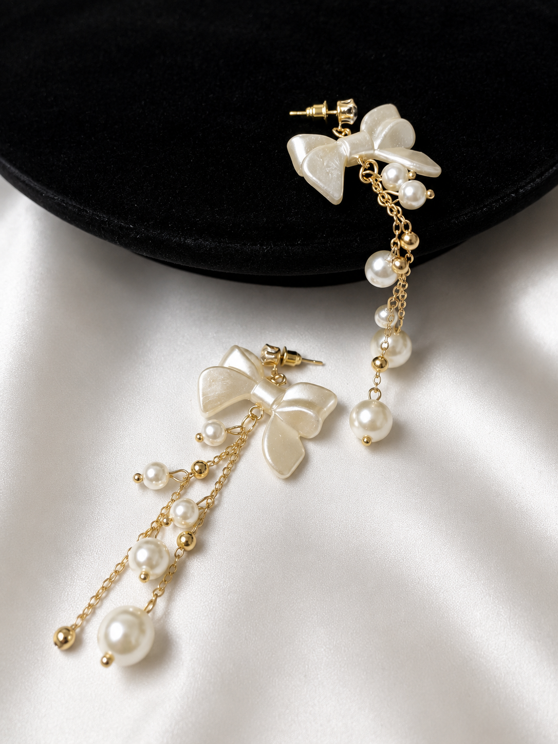 Pearl Bow Earrings