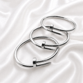 Silver Nail-Shaped Bangle | Stainless Steel