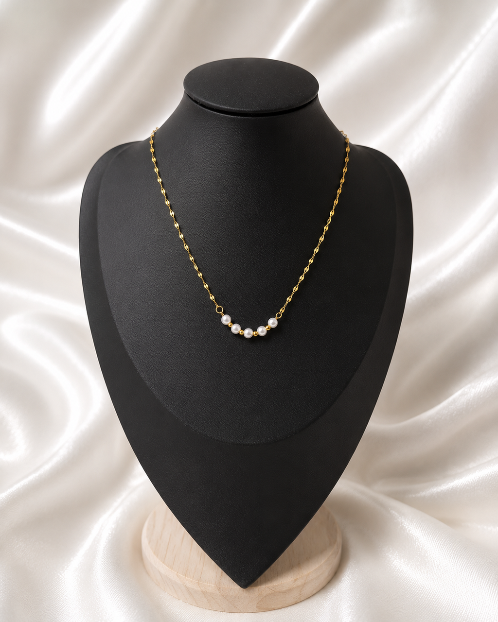 Stainless Steel Pearl Necklace