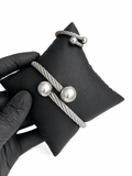 Stainless Steel Cable Cuff Bracelet &amp; Ring Set
