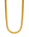 Stainless Steel Gold Retro Link Chain Necklace
