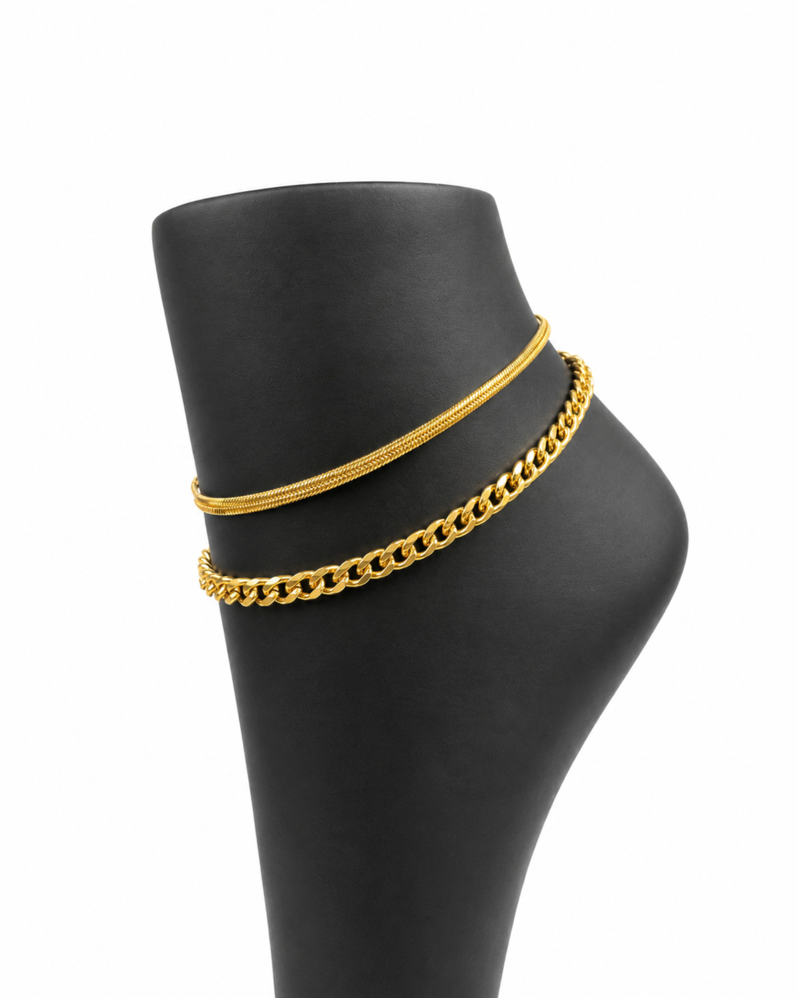 photo-output-62 Set of 2 Stainless Steel Anklets 2B0 - Image 1